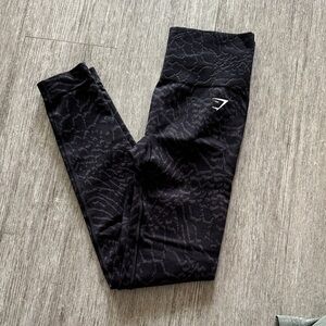 Gymshark Black Patterned seamless Leggings